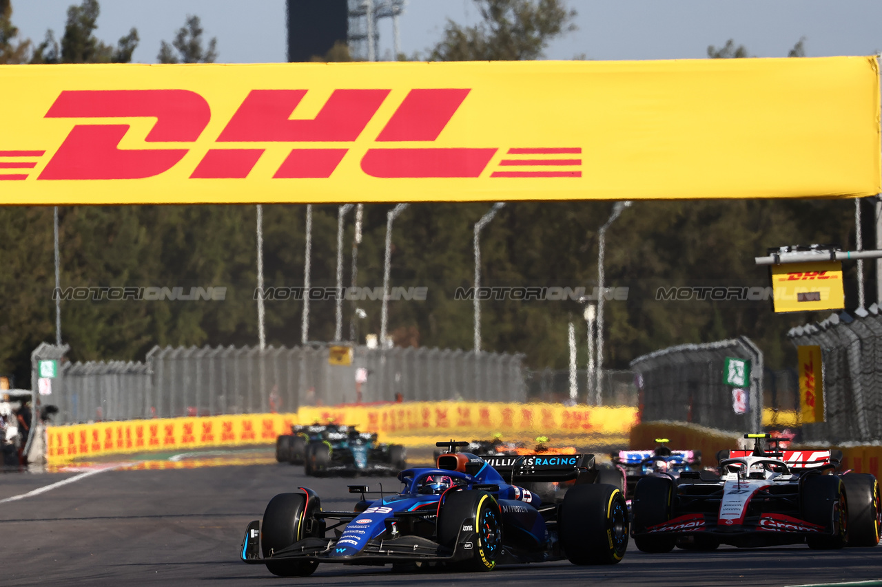 GP MESSICO, Alexander Albon (THA) Williams Racing FW45.

29.10.2023. Formula 1 World Championship, Rd 20, Mexican Grand Prix, Mexico City, Mexico, Gara Day.

 - www.xpbimages.com, EMail: requests@xpbimages.com © Copyright: Coates / XPB Images