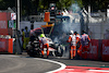 GP MESSICO, The damaged Haas VF-23 of Kevin Magnussen (DEN) Haas F1 Team, who crashed out of the race.
29.10.2023. Formula 1 World Championship, Rd 20, Mexican Grand Prix, Mexico City, Mexico, Gara Day.
 - www.xpbimages.com, EMail: requests@xpbimages.com © Copyright: Coates / XPB Images