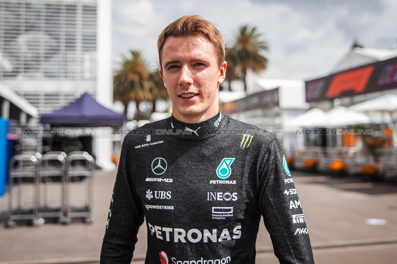 GP MESSICO, Frederik Vesti (DEN) Mercedes AMG F1 Test Driver.

26.10.2023. Formula 1 World Championship, Rd 20, Mexican Grand Prix, Mexico City, Mexico, Preparation Day.

- www.xpbimages.com, EMail: requests@xpbimages.com © Copyright: Bearne / XPB Images