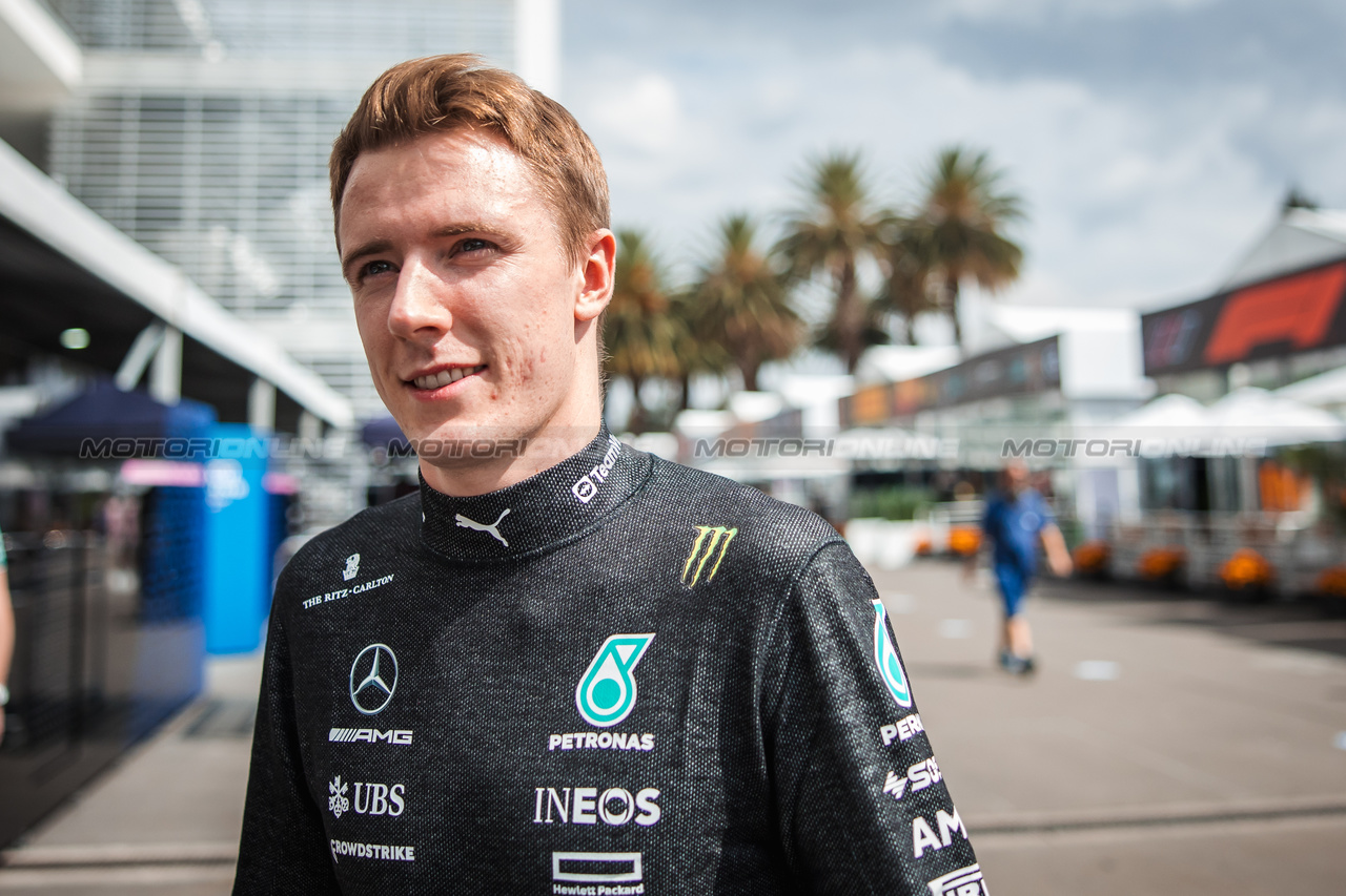 GP MESSICO, Frederik Vesti (DEN) Mercedes AMG F1 Test Driver.

26.10.2023. Formula 1 World Championship, Rd 20, Mexican Grand Prix, Mexico City, Mexico, Preparation Day.

- www.xpbimages.com, EMail: requests@xpbimages.com © Copyright: Bearne / XPB Images