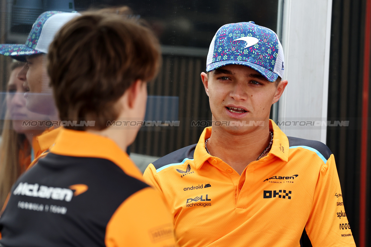 GP MESSICO, Lando Norris (GBR) McLaren.

26.10.2023. Formula 1 World Championship, Rd 20, Mexican Grand Prix, Mexico City, Mexico, Preparation Day.

- www.xpbimages.com, EMail: requests@xpbimages.com © Copyright: Moy / XPB Images