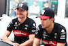 GP MESSICO, (L to R): Valtteri Bottas (FIN) Alfa Romeo F1 Team with team mate Zhou Guanyu (CHN) Alfa Romeo F1 Team.
26.10.2023. Formula 1 World Championship, Rd 20, Mexican Grand Prix, Mexico City, Mexico, Preparation Day.
 - www.xpbimages.com, EMail: requests@xpbimages.com © Copyright: Coates / XPB Images