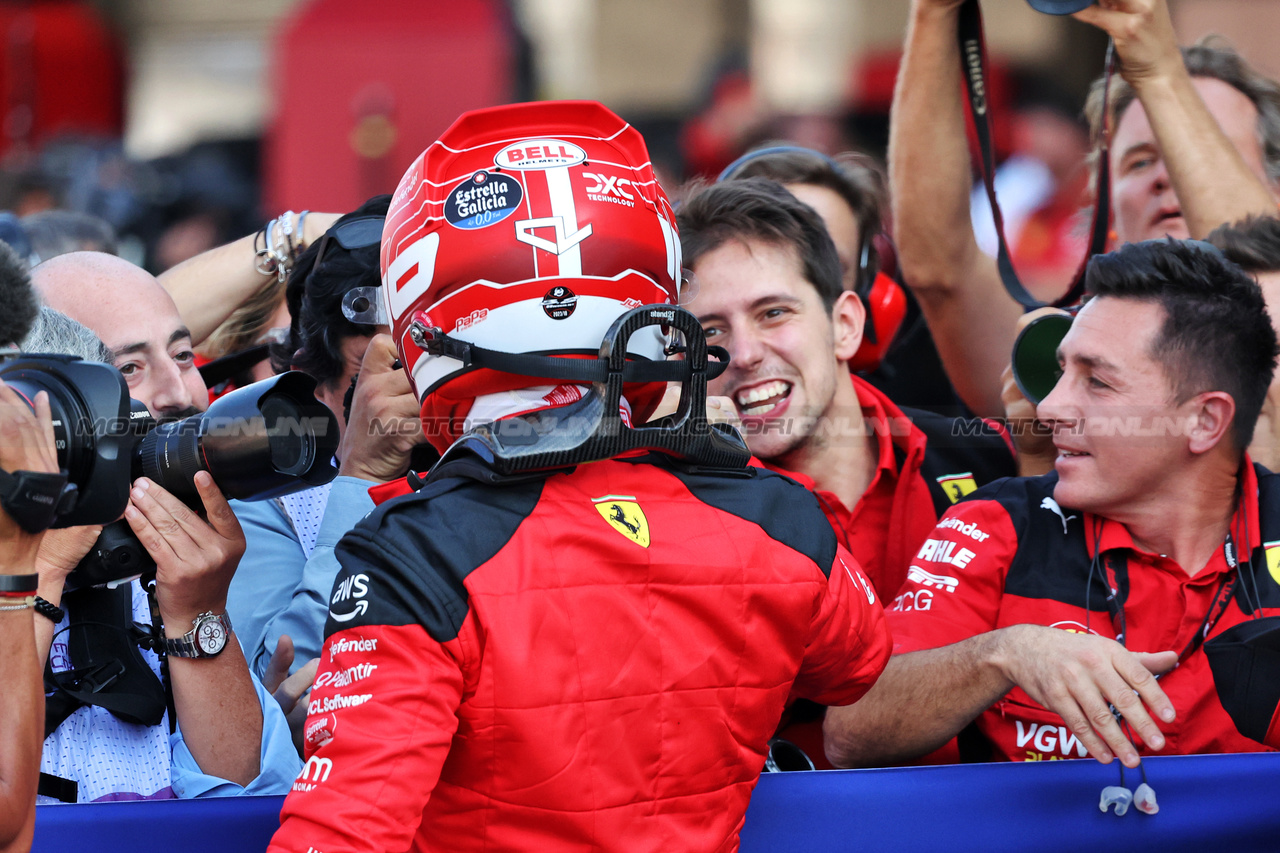 GP MESSICO, Charles Leclerc (MON) Ferrari celebrates his pole position in qualifying parc ferme.

28.10.2023. Formula 1 World Championship, Rd 20, Mexican Grand Prix, Mexico City, Mexico, Qualifiche Day.

- www.xpbimages.com, EMail: requests@xpbimages.com © Copyright: Bearne / XPB Images