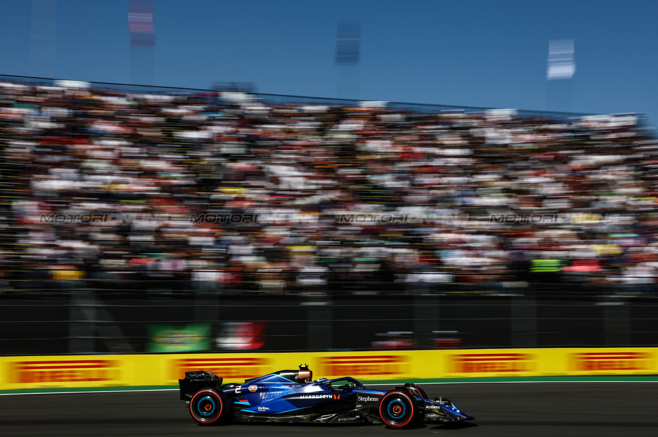 GP MESSICO, Logan Sargeant (USA), Williams F1 Team  
28.10.2023. Formula 1 World Championship, Rd 20, Mexican Grand Prix, Mexico City, Mexico, Qualifiche Day.
- www.xpbimages.com, EMail: requests@xpbimages.com © Copyright: Charniaux / XPB Images
