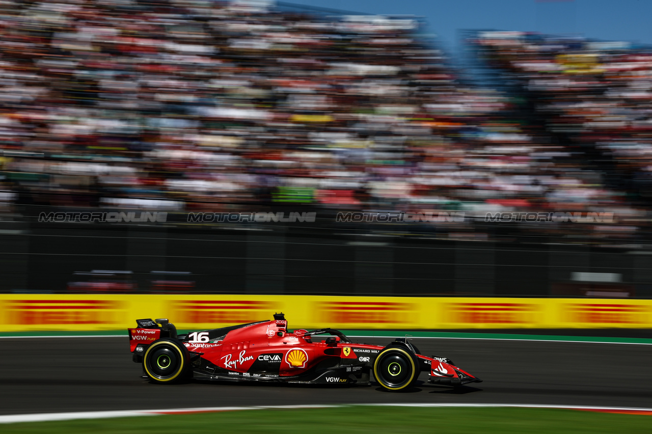 GP MESSICO, Charles Leclerc (FRA), Ferrari 
28.10.2023. Formula 1 World Championship, Rd 20, Mexican Grand Prix, Mexico City, Mexico, Qualifiche Day.
- www.xpbimages.com, EMail: requests@xpbimages.com © Copyright: Charniaux / XPB Images