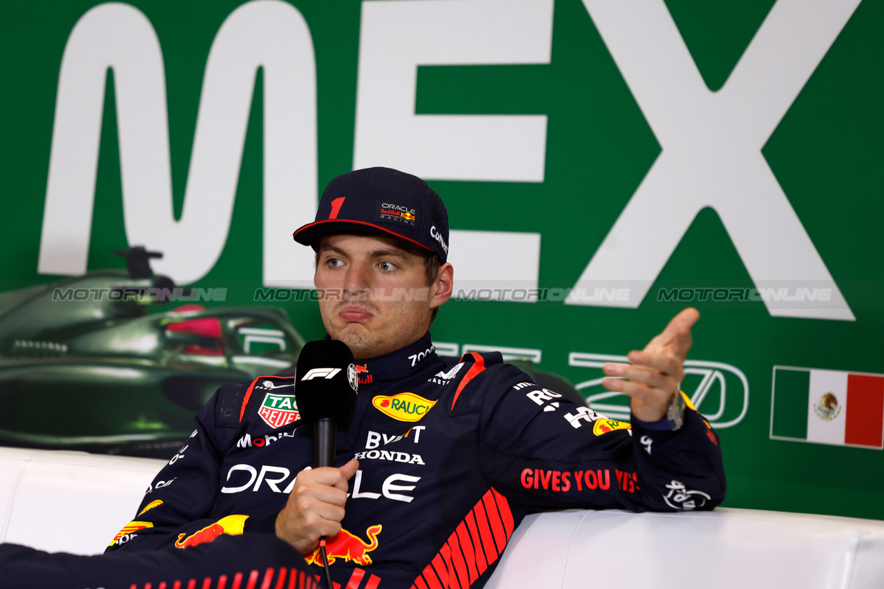 GP MESSICO, Max Verstappen, Red Bull Racing, in the post Qualifiche Press Conference
28.10.2023. Formula 1 World Championship, Rd 20, Mexican Grand Prix, Mexico City, Mexico, Qualifiche Day.
- www.xpbimages.com, EMail: requests@xpbimages.com © Copyright: XPB Images