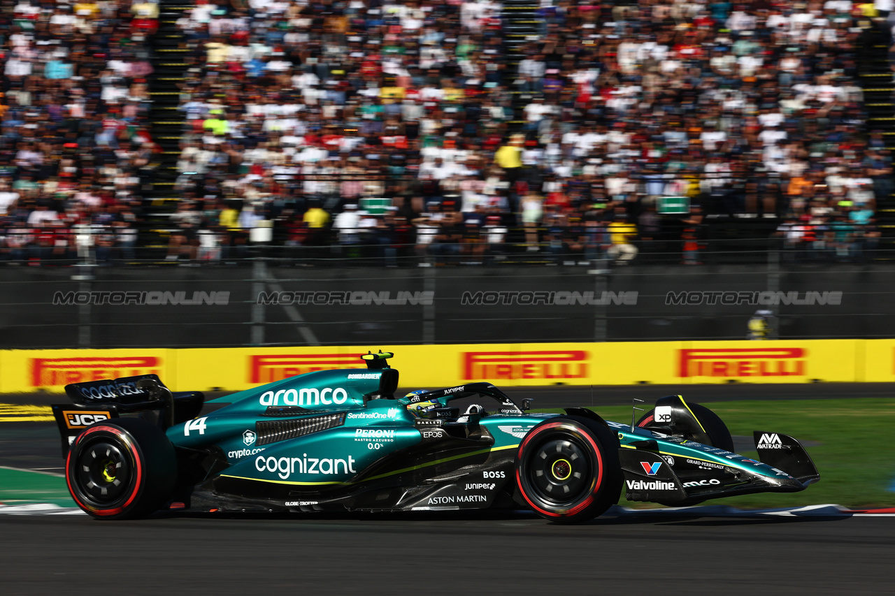 GP MESSICO, Fernando Alonso (ESP) Aston Martin F1 Team AMR23.

28.10.2023. Formula 1 World Championship, Rd 20, Mexican Grand Prix, Mexico City, Mexico, Qualifiche Day.

 - www.xpbimages.com, EMail: requests@xpbimages.com © Copyright: Coates / XPB Images