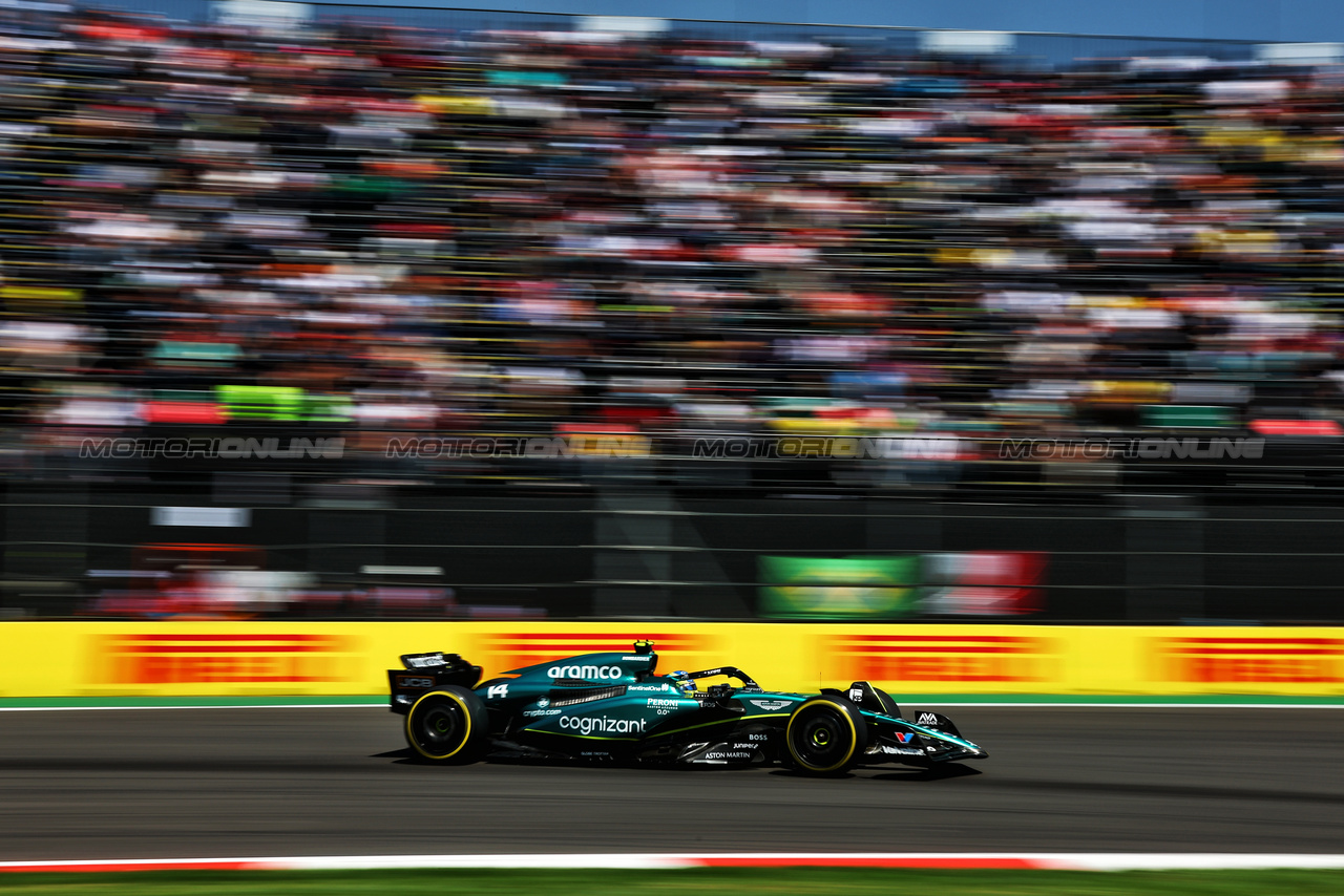 GP MESSICO, Fernando Alonso (ESP) Aston Martin F1 Team AMR23.

28.10.2023. Formula 1 World Championship, Rd 20, Mexican Grand Prix, Mexico City, Mexico, Qualifiche Day.

 - www.xpbimages.com, EMail: requests@xpbimages.com © Copyright: Coates / XPB Images