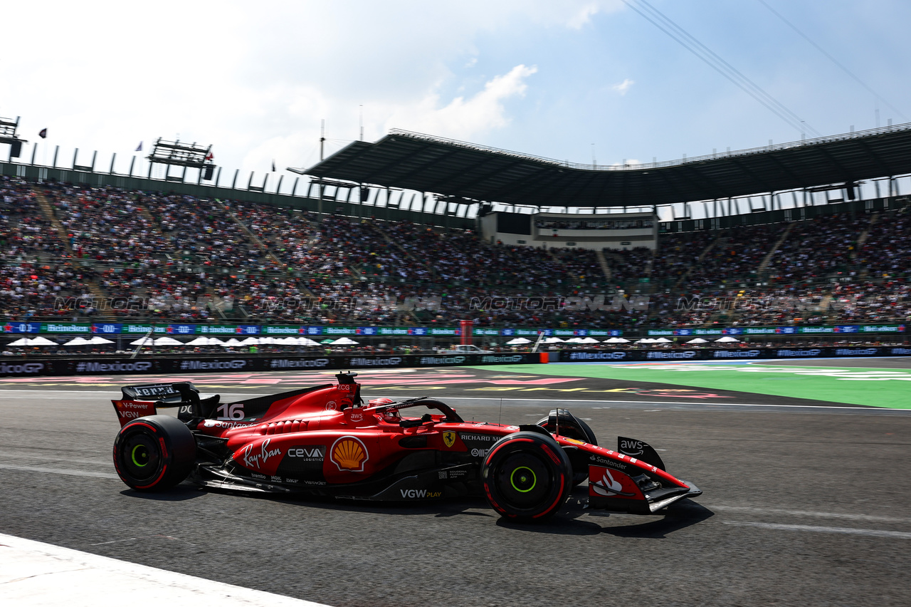GP MESSICO, Charles Leclerc (FRA), Ferrari 
27.10.2023. Formula 1 World Championship, Rd 20, Mexican Grand Prix, Mexico City, Mexico, Practice Day.
- www.xpbimages.com, EMail: requests@xpbimages.com © Copyright: Charniaux / XPB Images