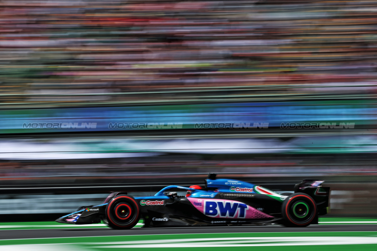 GP MESSICO, Esteban Ocon (FRA) Alpine F1 Team A523.

27.10.2023. Formula 1 World Championship, Rd 20, Mexican Grand Prix, Mexico City, Mexico, Practice Day.

- www.xpbimages.com, EMail: requests@xpbimages.com © Copyright: Moy / XPB Images