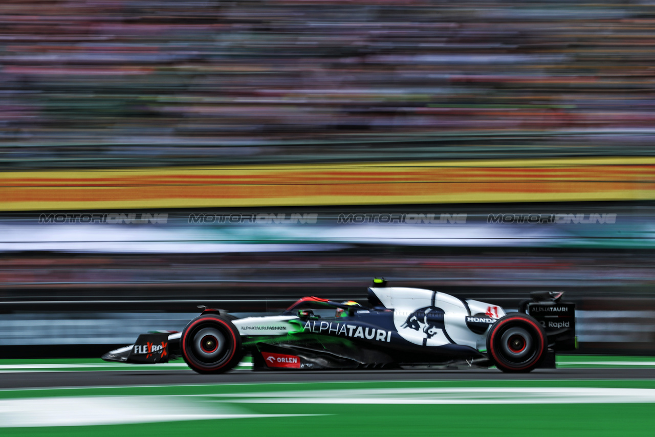 GP MESSICO, Isack Hadjar (FRA) AlphaTauri AT04 Test Driver.

27.10.2023. Formula 1 World Championship, Rd 20, Mexican Grand Prix, Mexico City, Mexico, Practice Day.

- www.xpbimages.com, EMail: requests@xpbimages.com © Copyright: Moy / XPB Images