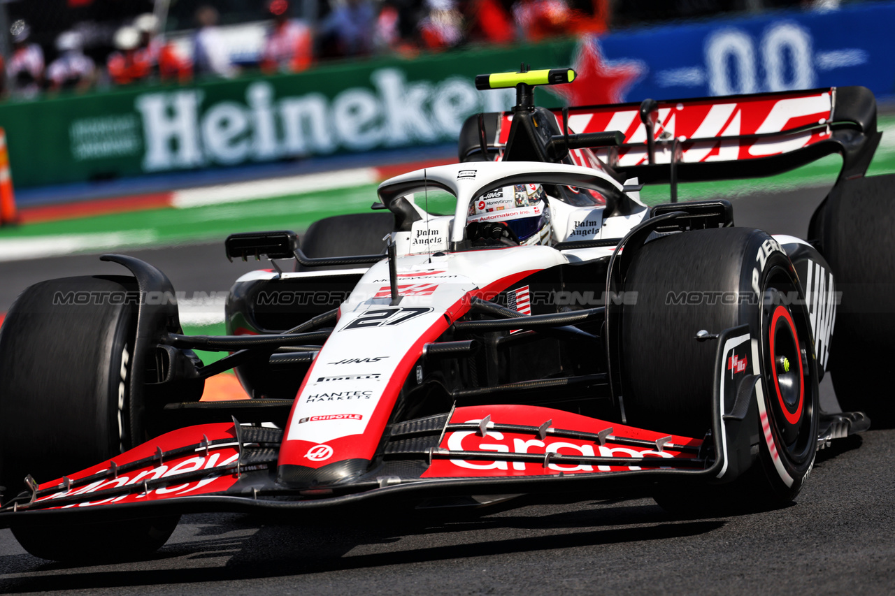 GP MESSICO, Nico Hulkenberg (GER) Haas VF-23.

27.10.2023. Formula 1 World Championship, Rd 20, Mexican Grand Prix, Mexico City, Mexico, Practice Day.

- www.xpbimages.com, EMail: requests@xpbimages.com © Copyright: Moy / XPB Images