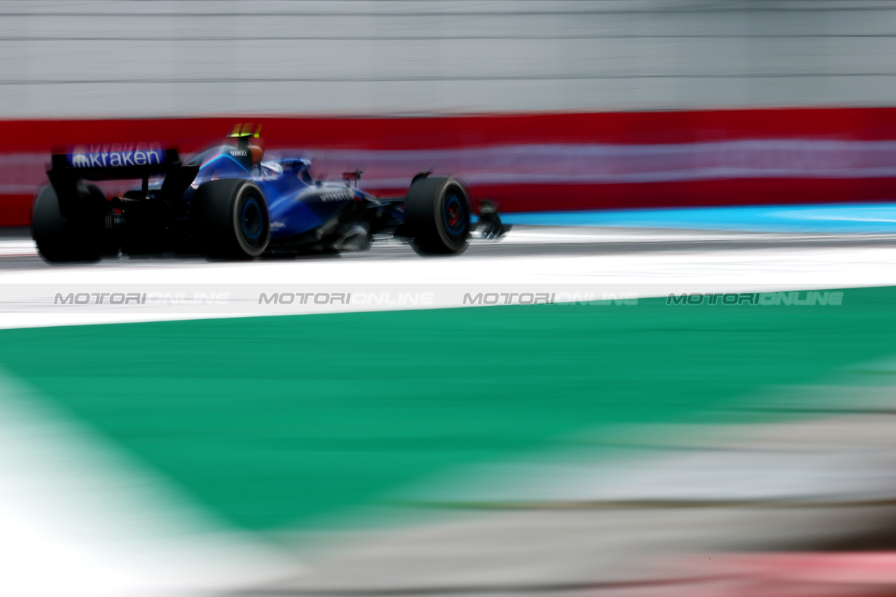 GP MESSICO, Logan Sargeant (USA) Williams Racing FW45.



27.10.2023. Formula 1 World Championship, Rd 20, Mexican Grand Prix, Mexico City, Mexico, Practice Day.

 - www.xpbimages.com, EMail: requests@xpbimages.com © Copyright: Coates / XPB Images