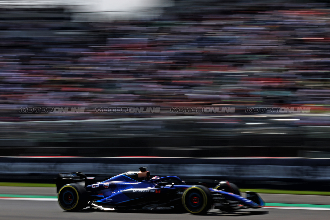 GP MESSICO, Alexander Albon (THA) Williams Racing FW45.

27.10.2023. Formula 1 World Championship, Rd 20, Mexican Grand Prix, Mexico City, Mexico, Practice Day.

 - www.xpbimages.com, EMail: requests@xpbimages.com © Copyright: Coates / XPB Images