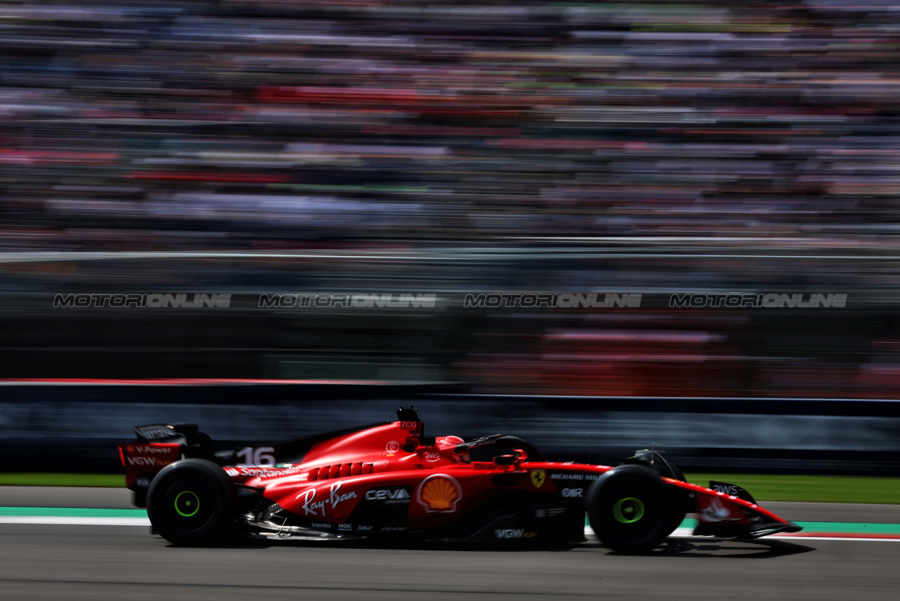 GP MESSICO, Charles Leclerc (MON) Ferrari SF-23.

27.10.2023. Formula 1 World Championship, Rd 20, Mexican Grand Prix, Mexico City, Mexico, Practice Day.

 - www.xpbimages.com, EMail: requests@xpbimages.com © Copyright: Coates / XPB Images