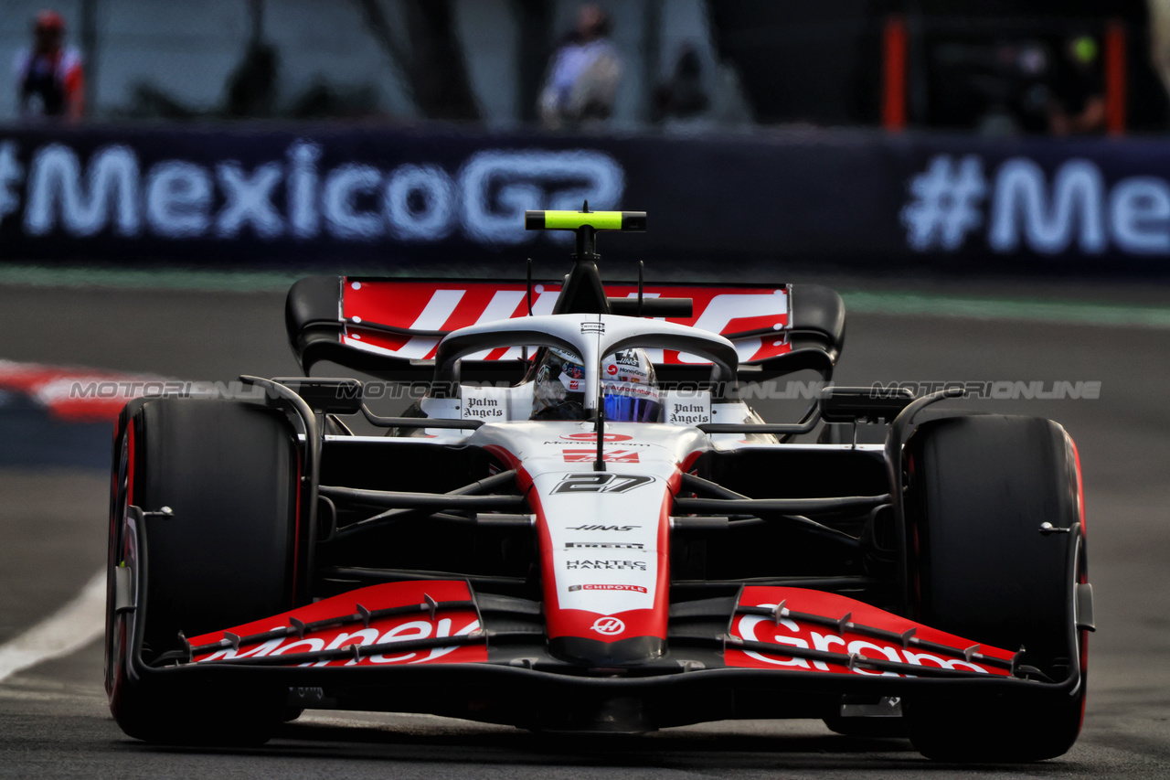 GP MESSICO, Nico Hulkenberg (GER) Haas VF-23.

27.10.2023. Formula 1 World Championship, Rd 20, Mexican Grand Prix, Mexico City, Mexico, Practice Day.

 - www.xpbimages.com, EMail: requests@xpbimages.com © Copyright: Coates / XPB Images