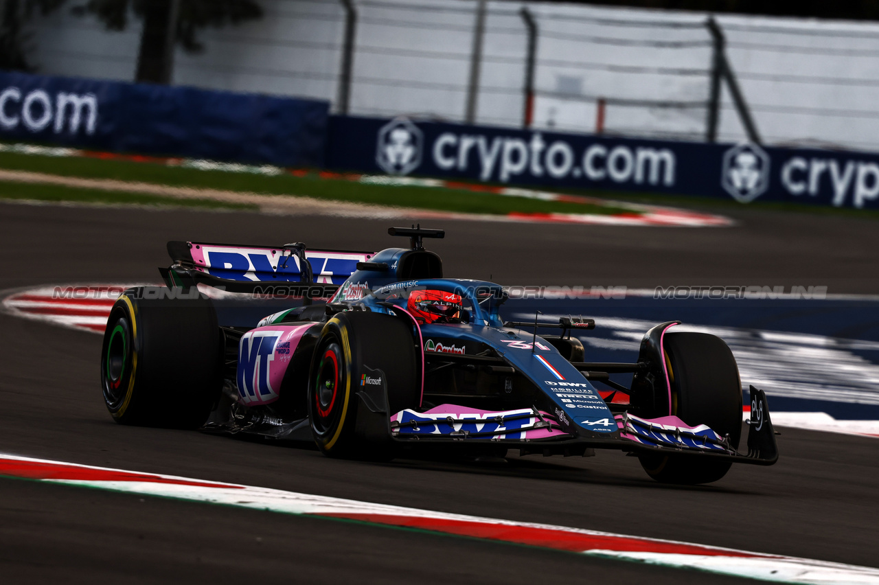 GP MESSICO, Esteban Ocon (FRA), Alpine F1 Team 
27.10.2023. Formula 1 World Championship, Rd 20, Mexican Grand Prix, Mexico City, Mexico, Practice Day.
- www.xpbimages.com, EMail: requests@xpbimages.com © Copyright: Charniaux / XPB Images