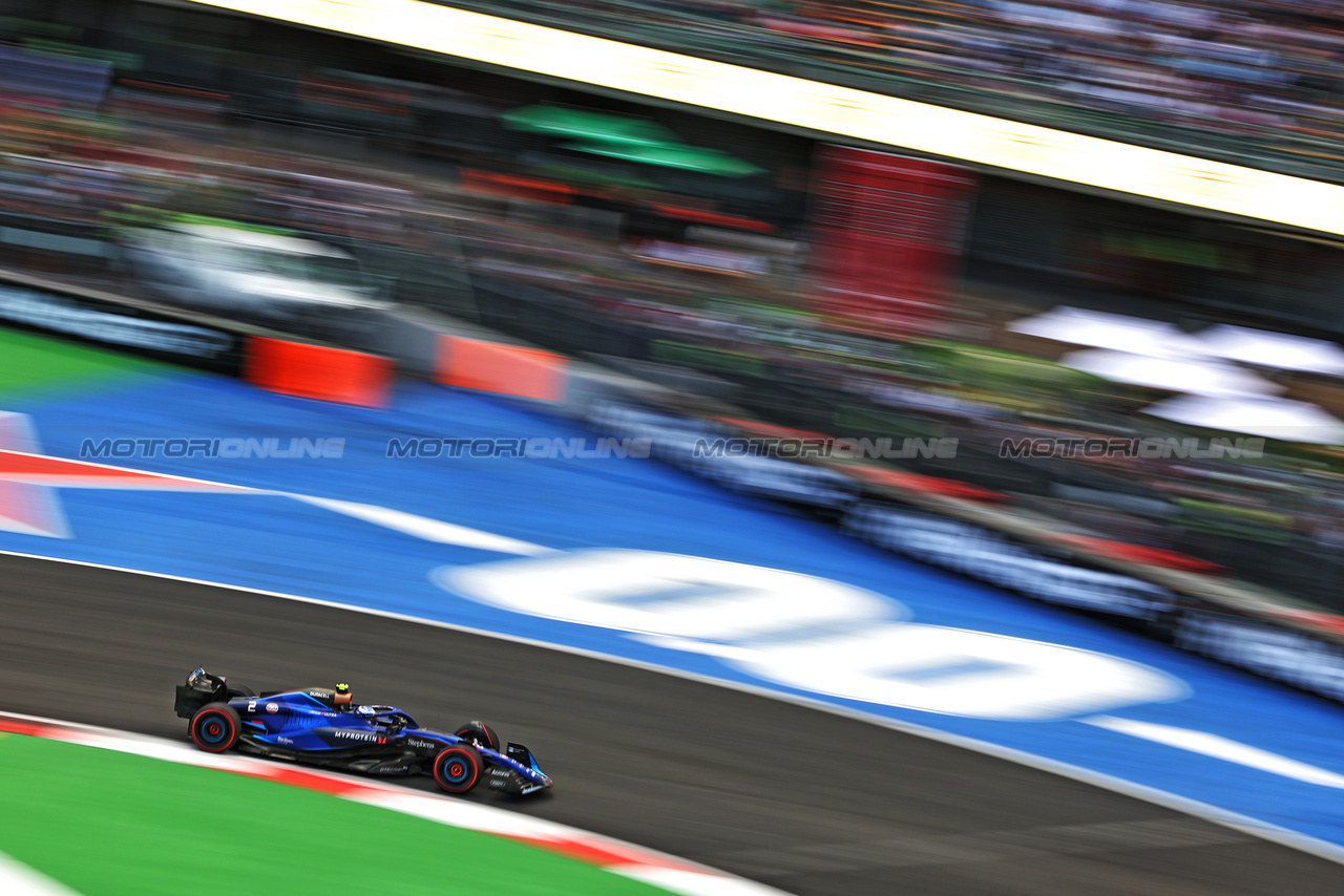 GP MESSICO, Logan Sargeant (USA) Williams Racing FW45.

27.10.2023. Formula 1 World Championship, Rd 20, Mexican Grand Prix, Mexico City, Mexico, Practice Day.

- www.xpbimages.com, EMail: requests@xpbimages.com © Copyright: Bearne / XPB Images