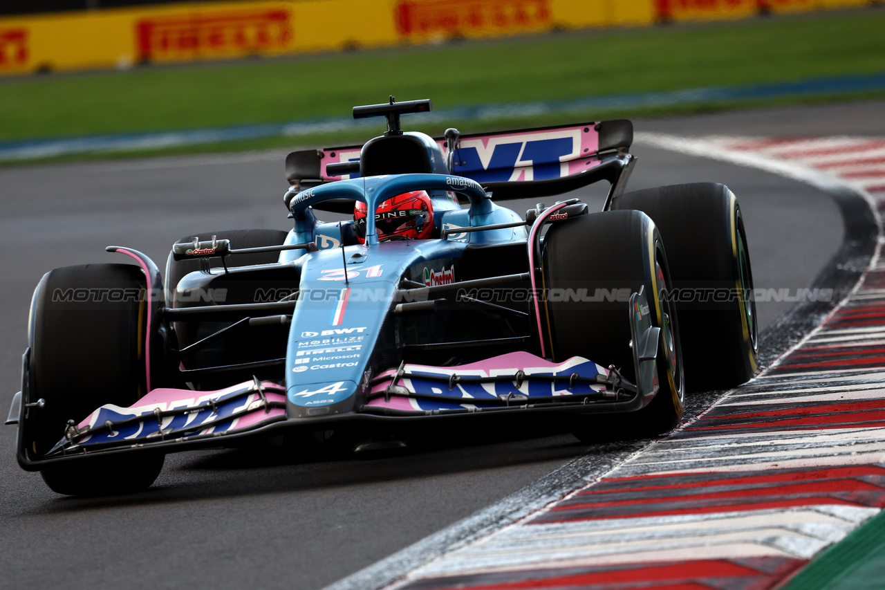 GP MESSICO, Esteban Ocon (FRA) Alpine F1 Team A523.

27.10.2023. Formula 1 World Championship, Rd 20, Mexican Grand Prix, Mexico City, Mexico, Practice Day.

- www.xpbimages.com, EMail: requests@xpbimages.com © Copyright: Moy / XPB Images
