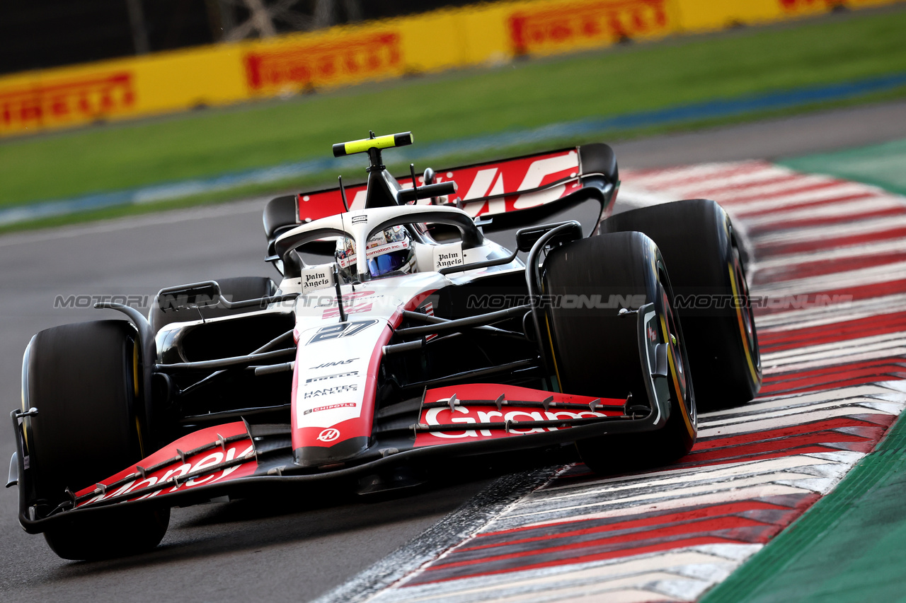 GP MESSICO, Nico Hulkenberg (GER) Haas VF-23.

27.10.2023. Formula 1 World Championship, Rd 20, Mexican Grand Prix, Mexico City, Mexico, Practice Day.

- www.xpbimages.com, EMail: requests@xpbimages.com © Copyright: Moy / XPB Images