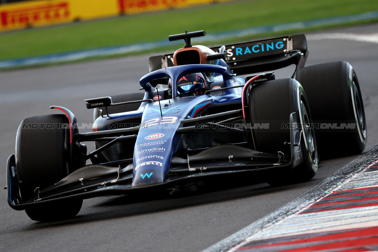 GP MESSICO, Alexander Albon (THA) Williams Racing FW45.

27.10.2023. Formula 1 World Championship, Rd 20, Mexican Grand Prix, Mexico City, Mexico, Practice Day.

- www.xpbimages.com, EMail: requests@xpbimages.com © Copyright: Moy / XPB Images