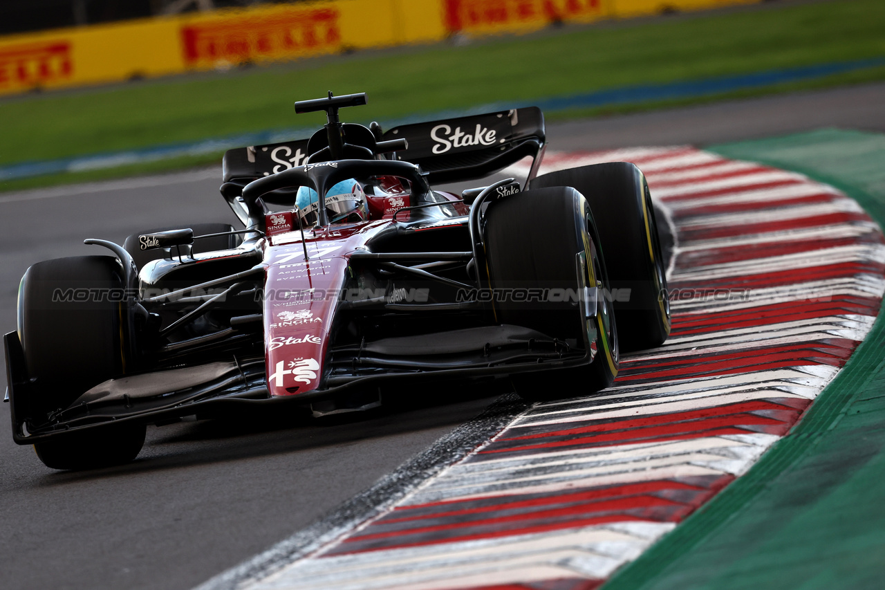 GP MESSICO, Valtteri Bottas (FIN) Alfa Romeo F1 Team C43.

27.10.2023. Formula 1 World Championship, Rd 20, Mexican Grand Prix, Mexico City, Mexico, Practice Day.

- www.xpbimages.com, EMail: requests@xpbimages.com © Copyright: Moy / XPB Images
