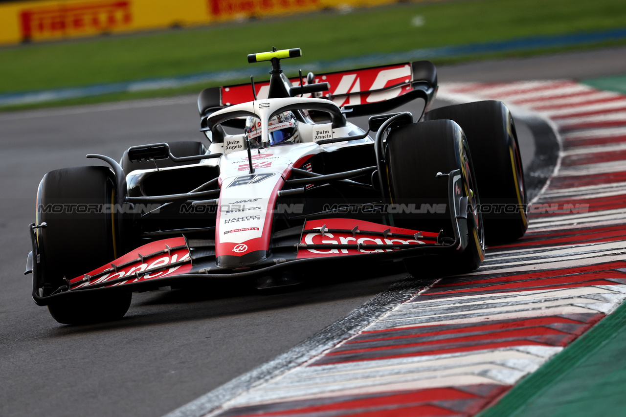 GP MESSICO, Nico Hulkenberg (GER) Haas VF-23.

27.10.2023. Formula 1 World Championship, Rd 20, Mexican Grand Prix, Mexico City, Mexico, Practice Day.

- www.xpbimages.com, EMail: requests@xpbimages.com © Copyright: Moy / XPB Images