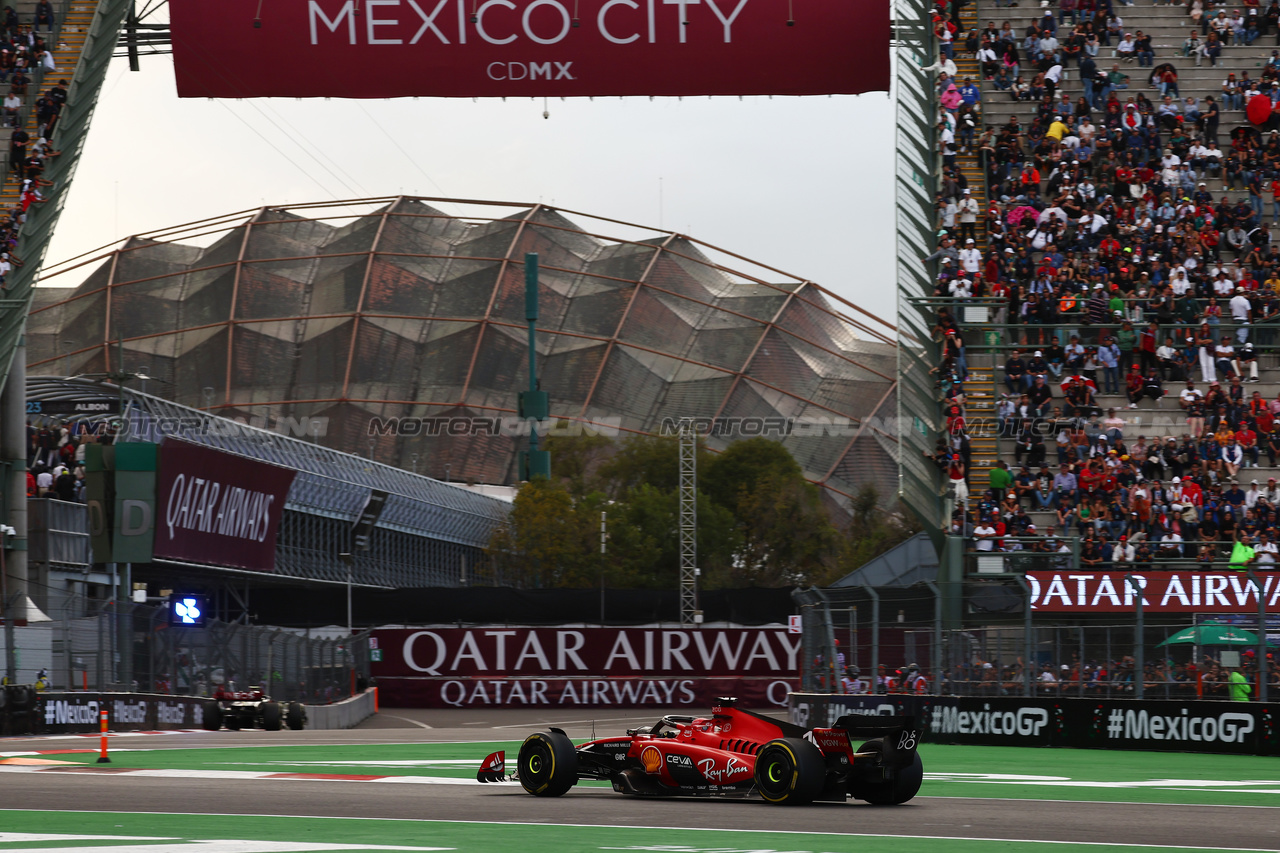 GP MESSICO, Charles Leclerc (MON) Ferrari SF-23.

27.10.2023. Formula 1 World Championship, Rd 20, Mexican Grand Prix, Mexico City, Mexico, Practice Day.

 - www.xpbimages.com, EMail: requests@xpbimages.com © Copyright: Coates / XPB Images
