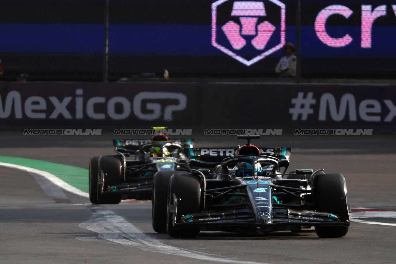 GP MESSICO, George Russell (GBR) Mercedes AMG F1 W14.

27.10.2023. Formula 1 World Championship, Rd 20, Mexican Grand Prix, Mexico City, Mexico, Practice Day.

 - www.xpbimages.com, EMail: requests@xpbimages.com © Copyright: Coates / XPB Images