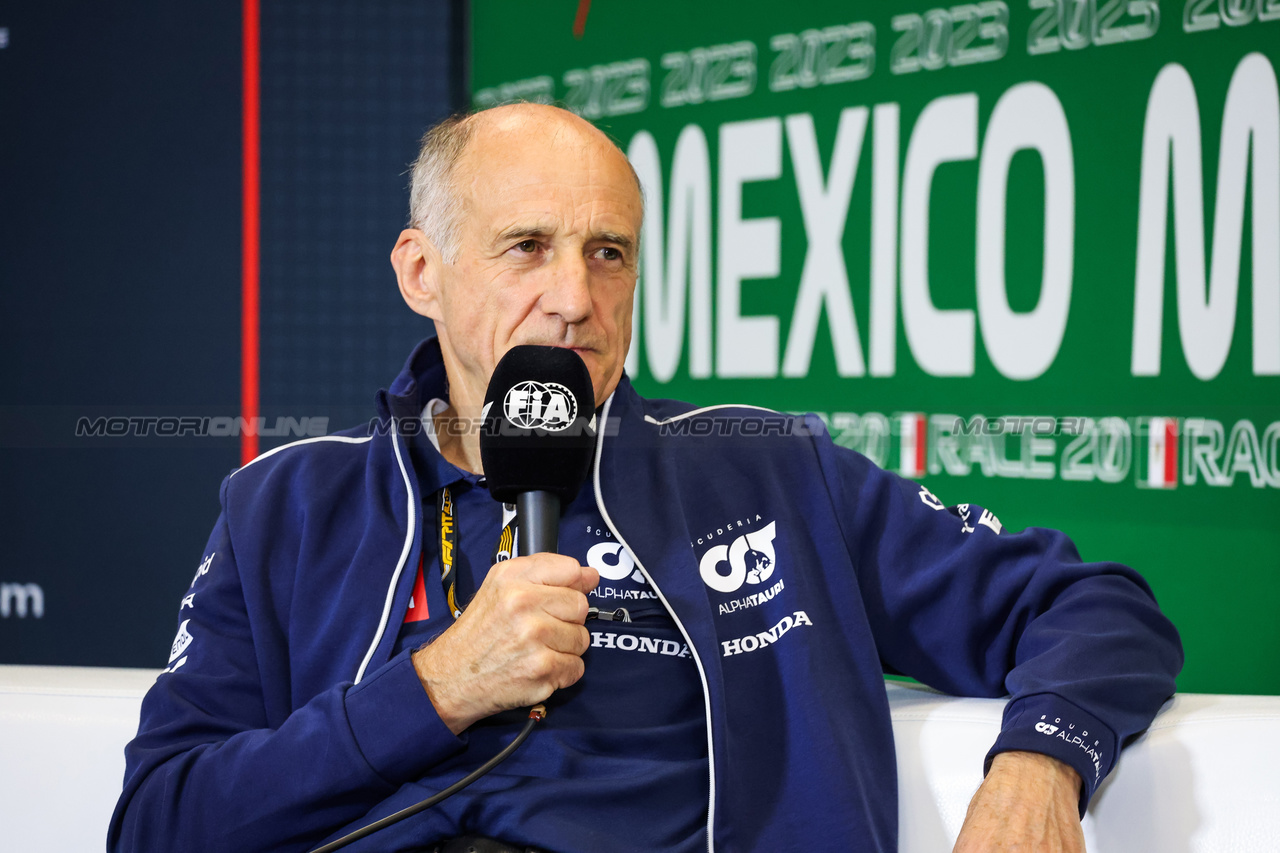 GP MESSICO, Franz Tost (AUT) AlphaTauri Team Principal in the FIA Press Conference.

27.10.2023. Formula 1 World Championship, Rd 20, Mexican Grand Prix, Mexico City, Mexico, Practice Day.

- www.xpbimages.com, EMail: requests@xpbimages.com © Copyright: XPB Images