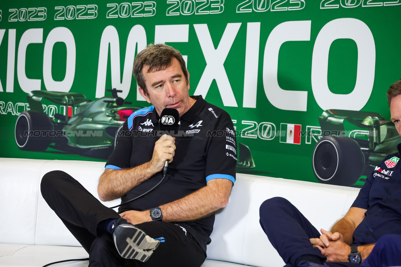 GP MESSICO, Bruno Famin (FRA) Alpine Motorsports Vice President in the FIA Press Conference.

27.10.2023. Formula 1 World Championship, Rd 20, Mexican Grand Prix, Mexico City, Mexico, Practice Day.

- www.xpbimages.com, EMail: requests@xpbimages.com © Copyright: XPB Images