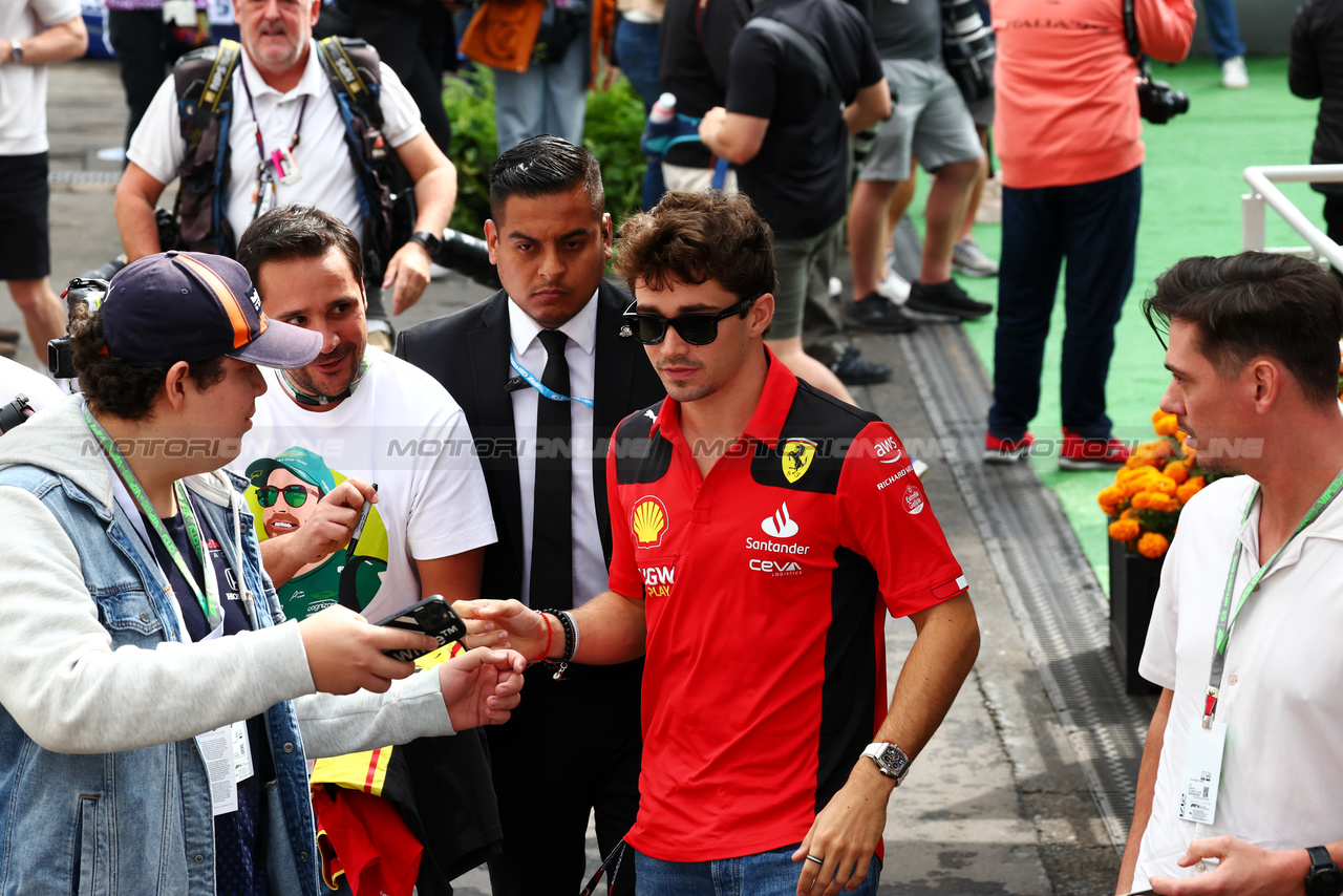 GP MESSICO, Charles Leclerc (MON) Ferrari.

27.10.2023. Formula 1 World Championship, Rd 20, Mexican Grand Prix, Mexico City, Mexico, Practice Day.

 - www.xpbimages.com, EMail: requests@xpbimages.com © Copyright: Coates / XPB Images