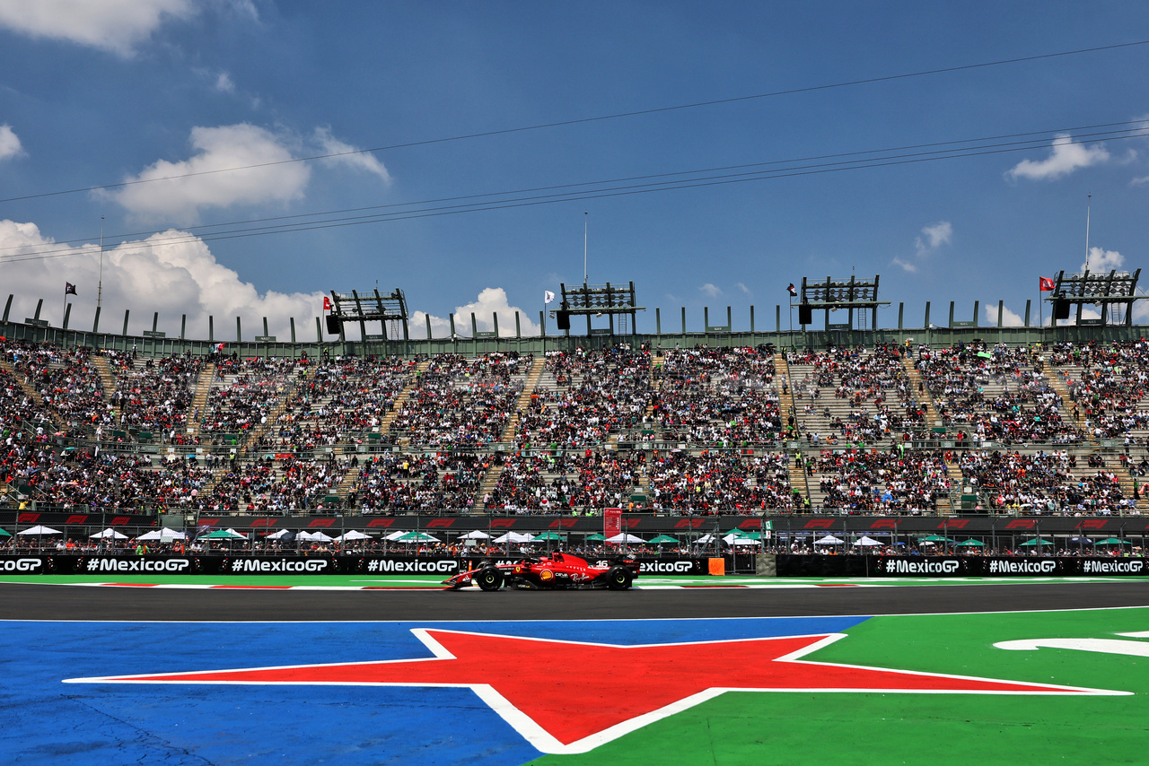 GP MESSICO, Charles Leclerc (MON) Ferrari SF-23.

27.10.2023. Formula 1 World Championship, Rd 20, Mexican Grand Prix, Mexico City, Mexico, Practice Day.

- www.xpbimages.com, EMail: requests@xpbimages.com © Copyright: Moy / XPB Images