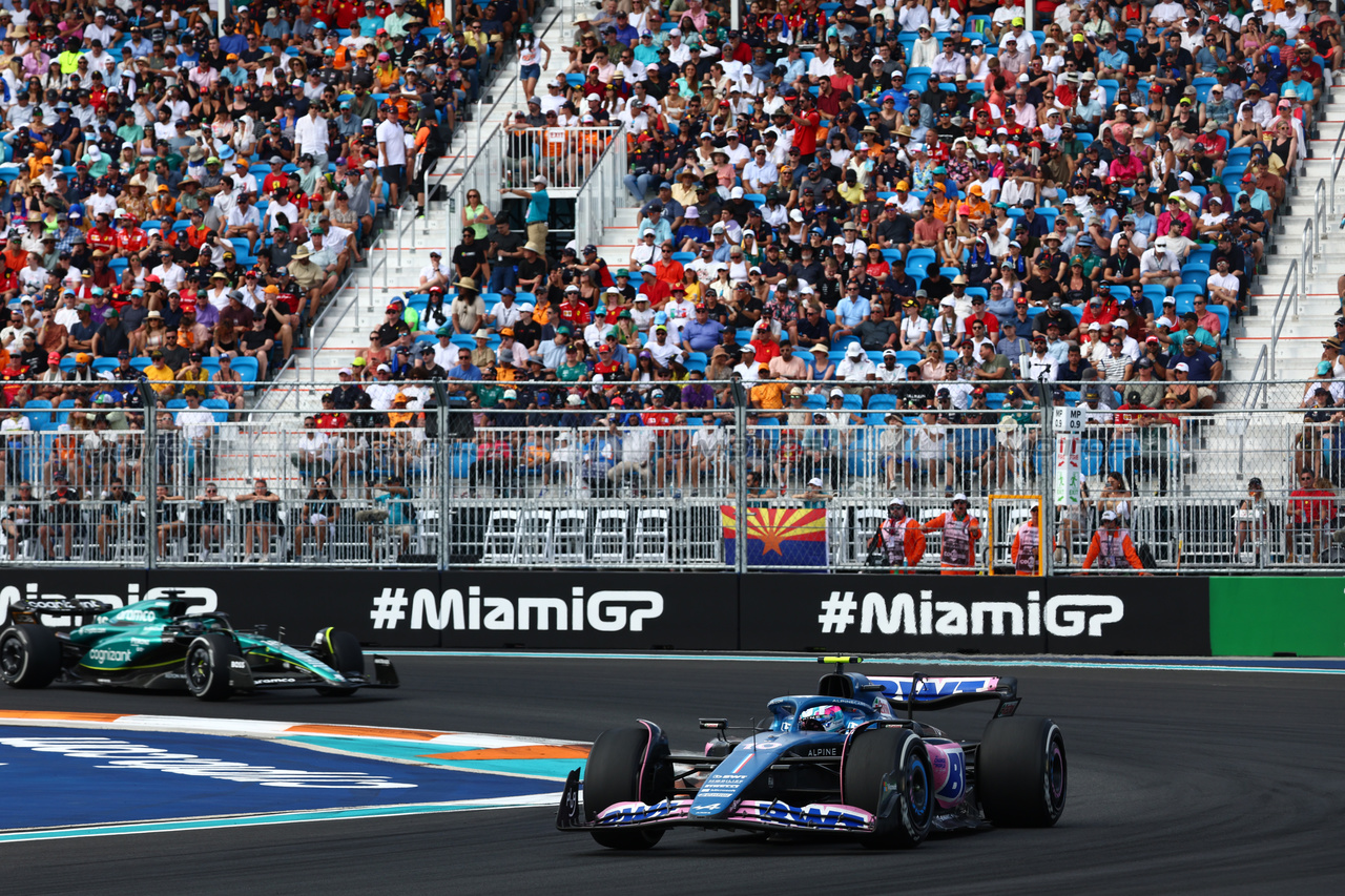 GP MIAMI, Pierre Gasly (FRA) Alpine F1 Team A523.
07.05.2023. Formula 1 World Championship, Rd 5, Miami Grand Prix, Miami, Florida, USA, Gara Day.
- www.xpbimages.com, EMail: requests@xpbimages.com ¬© Copyright: Batchelor / XPB Images