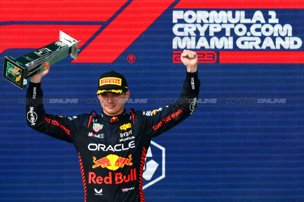 GP MIAMI, Max Verstappen (NLD), Red Bull Racing 
07.05.2023. Formula 1 World Championship, Rd 5, Miami Grand Prix, Miami, Florida, USA, Gara Day.
- www.xpbimages.com, EMail: requests@xpbimages.com ¬© Copyright: Charniaux / XPB Images