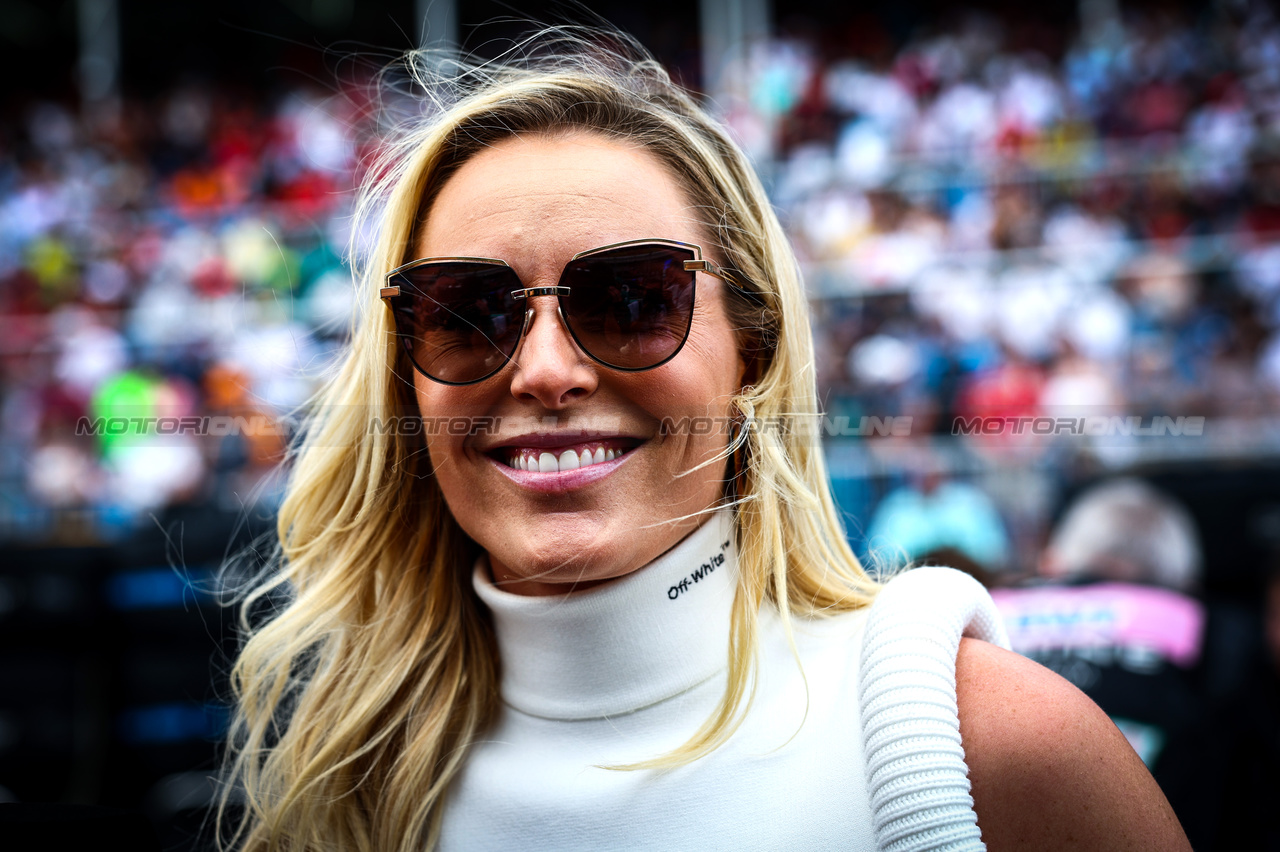 GP MIAMI, Lindsey Vonn (USA) Former Alpine Ski Garar
07.05.2023. Formula 1 World Championship, Rd 5, Miami Grand Prix, Miami, Florida, USA, Gara Day.
- www.xpbimages.com, EMail: requests@xpbimages.com ¬© Copyright: Charniaux / XPB Images