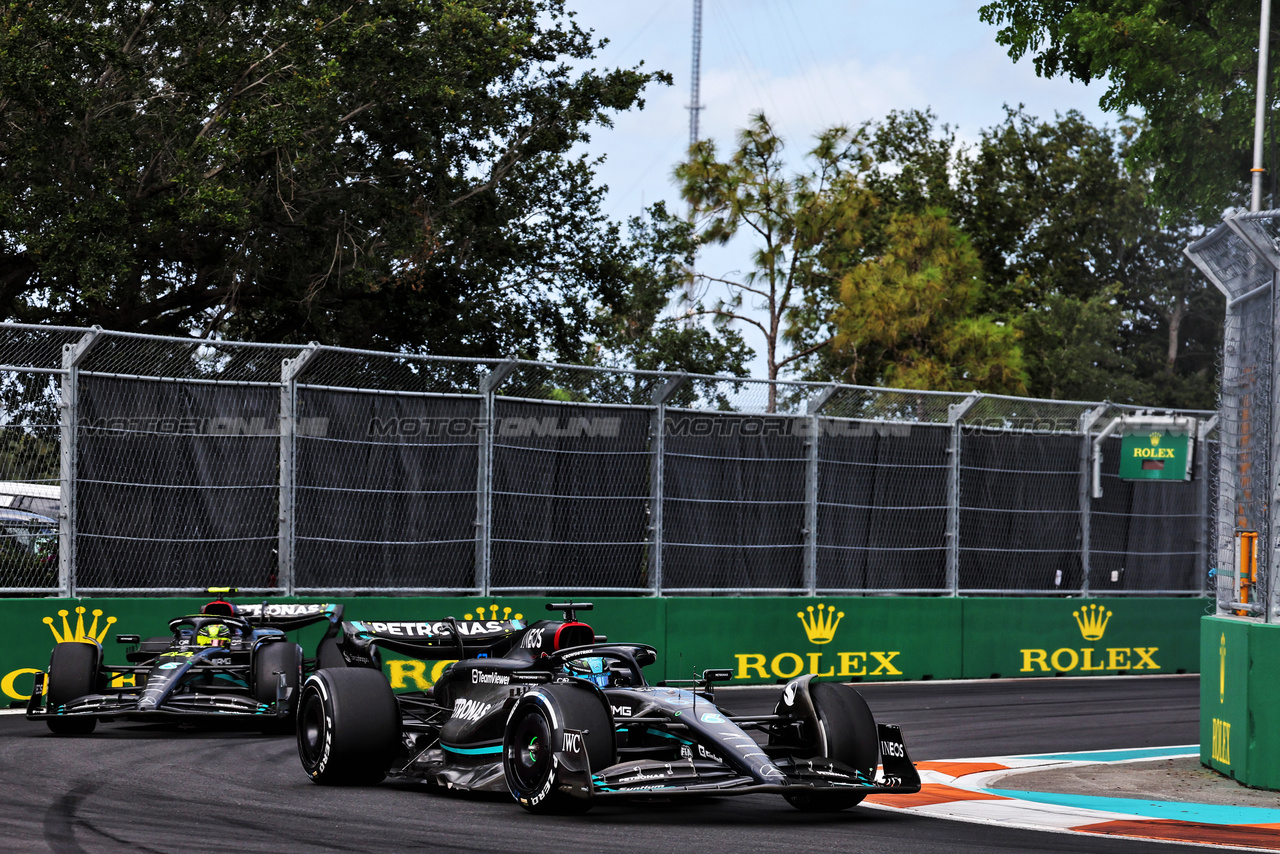 GP MIAMI, George Russell (GBR) Mercedes AMG F1 W14.

07.05.2023. Formula 1 World Championship, Rd 5, Miami Grand Prix, Miami, Florida, USA, Gara Day.

- www.xpbimages.com, EMail: requests@xpbimages.com ¬© Copyright: Moy / XPB Images