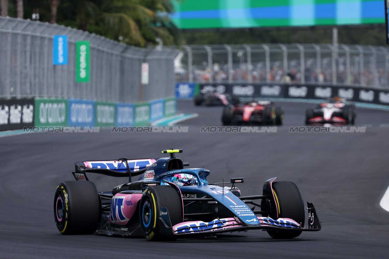 GP MIAMI, Pierre Gasly (FRA) Alpine F1 Team A523.

07.05.2023. Formula 1 World Championship, Rd 5, Miami Grand Prix, Miami, Florida, USA, Gara Day.

- www.xpbimages.com, EMail: requests@xpbimages.com ¬© Copyright: Bearne / XPB Images