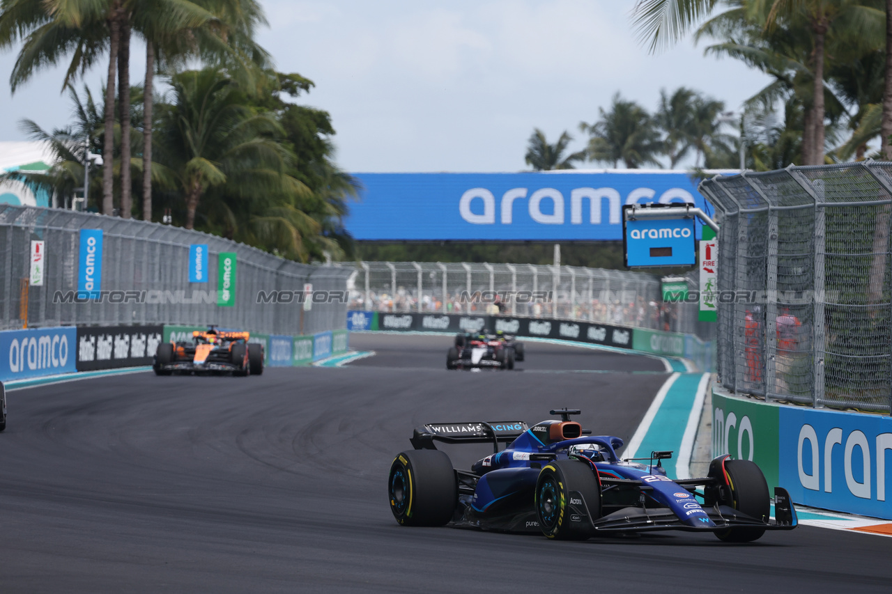 GP MIAMI, Alexander Albon (THA) Williams Racing FW45.

07.05.2023. Formula 1 World Championship, Rd 5, Miami Grand Prix, Miami, Florida, USA, Gara Day.

- www.xpbimages.com, EMail: requests@xpbimages.com ¬© Copyright: Bearne / XPB Images