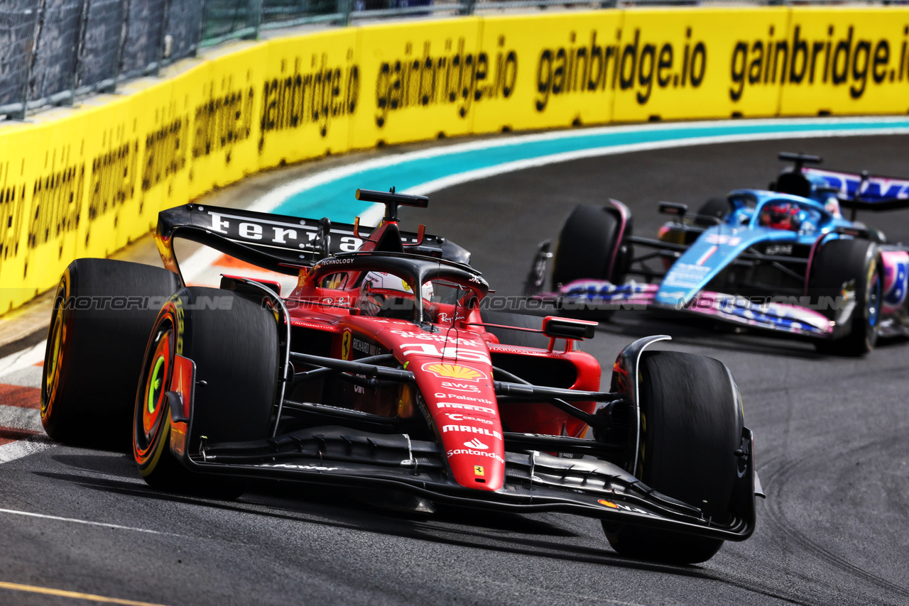 GP MIAMI, Charles Leclerc (MON) Ferrari SF-23.

07.05.2023. Formula 1 World Championship, Rd 5, Miami Grand Prix, Miami, Florida, USA, Gara Day.

 - www.xpbimages.com, EMail: requests@xpbimages.com ¬© Copyright: Coates / XPB Images