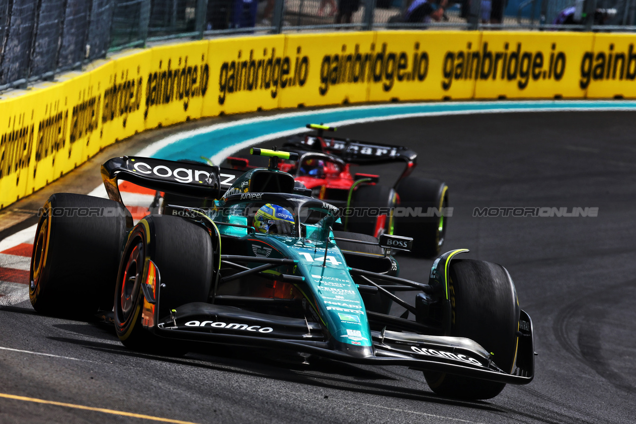 GP MIAMI, Fernando Alonso (ESP) Aston Martin F1 Team AMR23.

07.05.2023. Formula 1 World Championship, Rd 5, Miami Grand Prix, Miami, Florida, USA, Gara Day.

 - www.xpbimages.com, EMail: requests@xpbimages.com ¬© Copyright: Coates / XPB Images