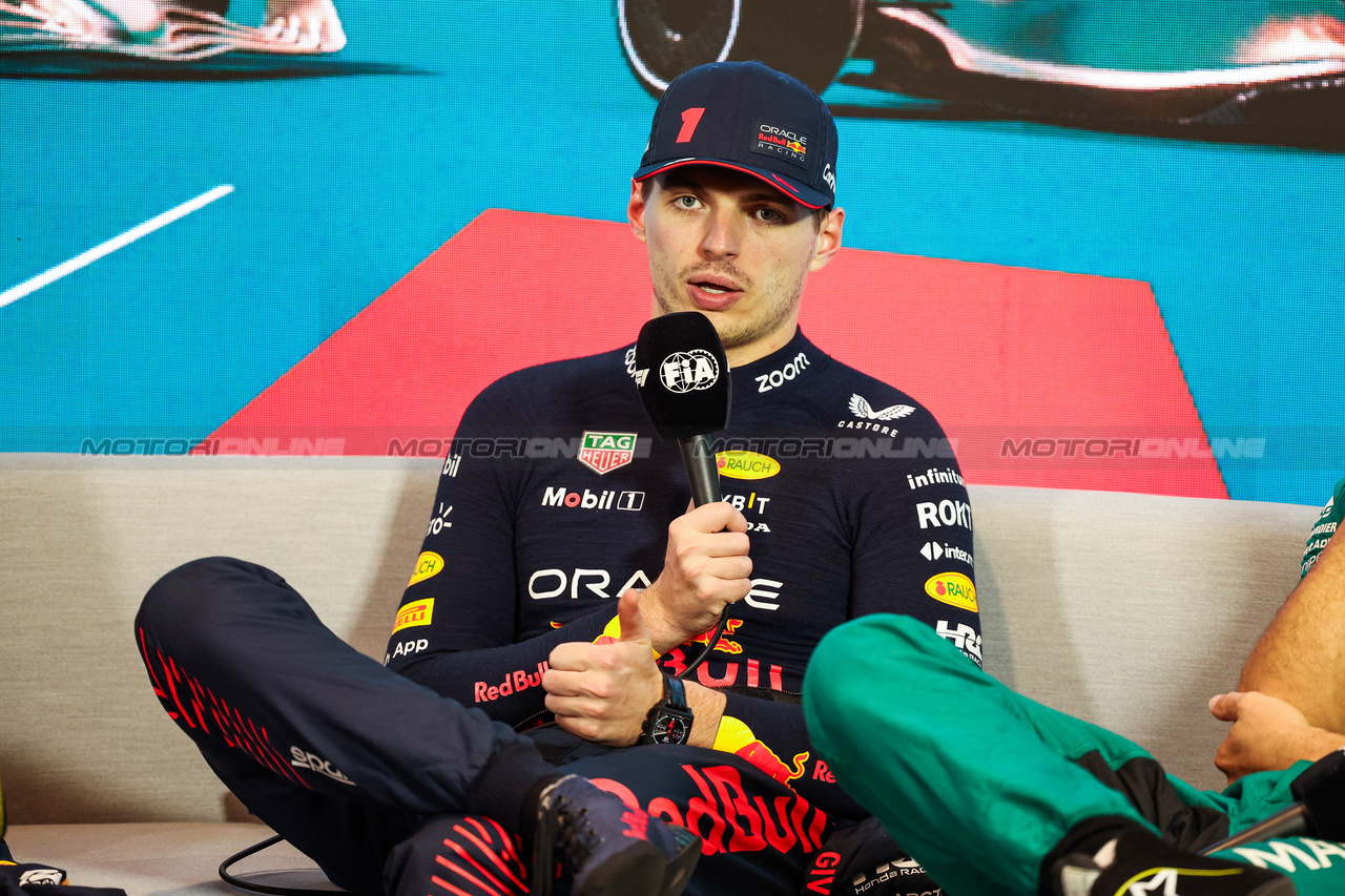 GP MIAMI, Max Verstappen (NLD) Red Bull Racing in the post race FIA Press Conference.

07.05.2023. Formula 1 World Championship, Rd 5, Miami Grand Prix, Miami, Florida, USA, Gara Day.

- www.xpbimages.com, EMail: requests@xpbimages.com ¬© Copyright: XPB Images