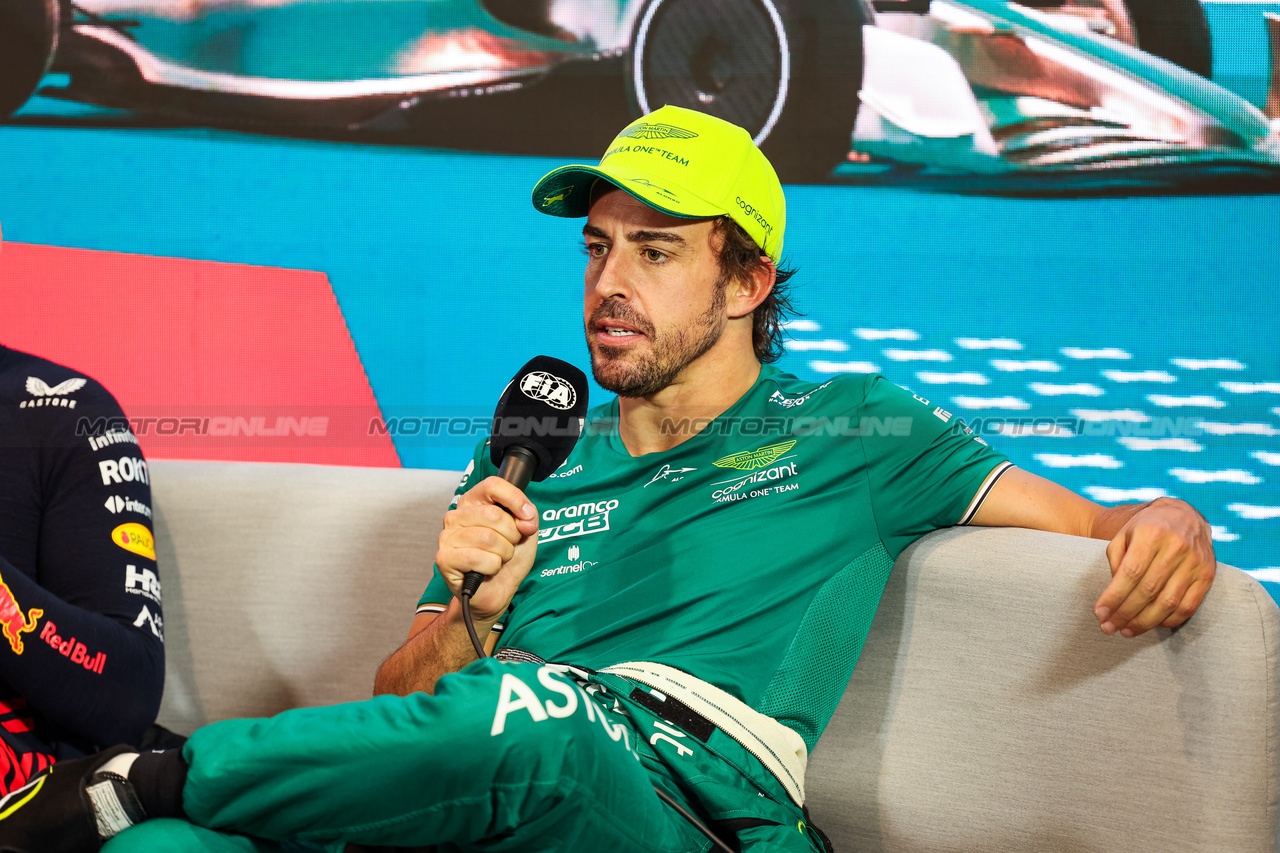 GP MIAMI, Fernando Alonso (ESP) Aston Martin F1 Team in the post race FIA Press Conference.

07.05.2023. Formula 1 World Championship, Rd 5, Miami Grand Prix, Miami, Florida, USA, Gara Day.

- www.xpbimages.com, EMail: requests@xpbimages.com ¬© Copyright: XPB Images