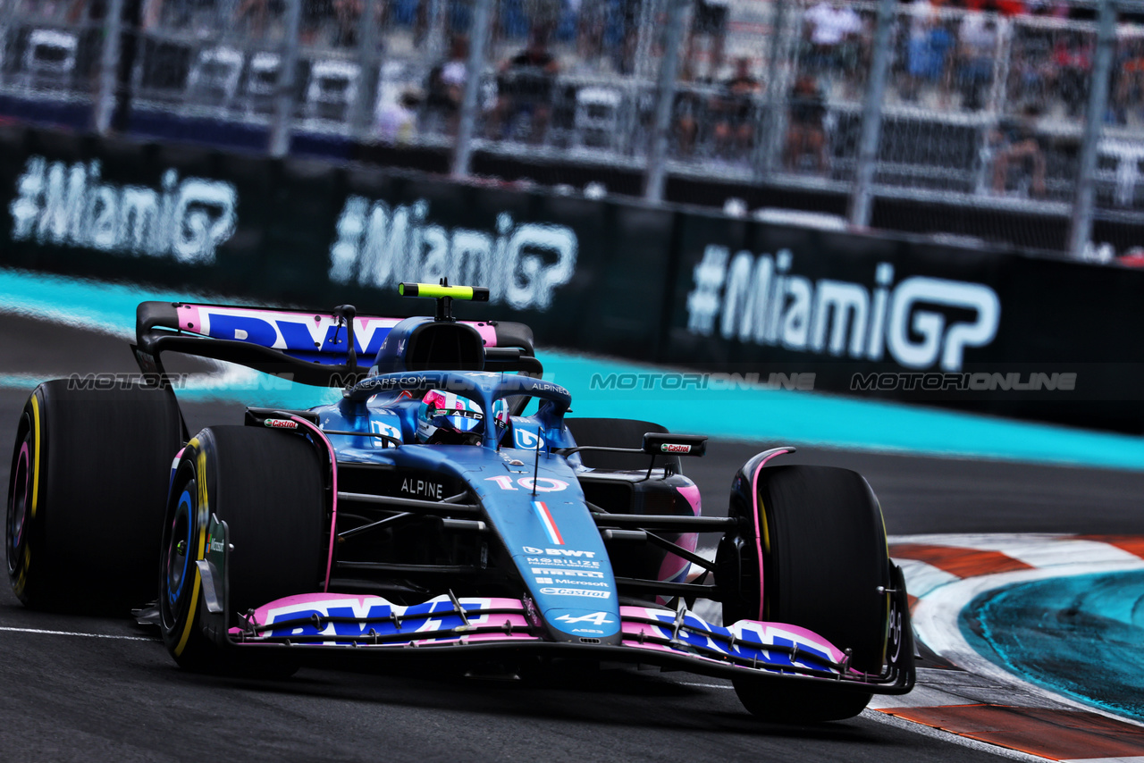 GP MIAMI, Pierre Gasly (FRA) Alpine F1 Team A523.

07.05.2023. Formula 1 World Championship, Rd 5, Miami Grand Prix, Miami, Florida, USA, Gara Day.

- www.xpbimages.com, EMail: requests@xpbimages.com ¬© Copyright: Charniaux / XPB Images