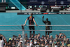 GP MIAMI, Circuit Atmosfera - Red Bull Racing clothed person on the catch fencing at the podium.
07.05.2023. Formula 1 World Championship, Rd 5, Miami Grand Prix, Miami, Florida, USA, Gara Day.
- www.xpbimages.com, EMail: requests@xpbimages.com ¬© Copyright: Moy / XPB Images