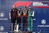 GP MIAMI, The podium (L to R): Oliver Hughes (GBR) Red Bull Racing Chief Marketing Officer; Sergio Perez (MEX) Red Bull Racing, second; Max Verstappen (NLD) Red Bull Racing, vincitore; Fernando Alonso (ESP) Aston Martin F1 Team, third.
07.05.2023. Formula 1 World Championship, Rd 5, Miami Grand Prix, Miami, Florida, USA, Gara Day.
- www.xpbimages.com, EMail: requests@xpbimages.com ¬© Copyright: Moy / XPB Images