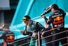 GP MIAMI, (L to R): Fernando Alonso (ESP) Aston Martin F1 Team celebrates his third position on the podium with vincitore Max Verstappen (NLD) Red Bull Racing.
07.05.2023. Formula 1 World Championship, Rd 5, Miami Grand Prix, Miami, Florida, USA, Gara Day.
- www.xpbimages.com, EMail: requests@xpbimages.com ¬© Copyright: Price / XPB Images