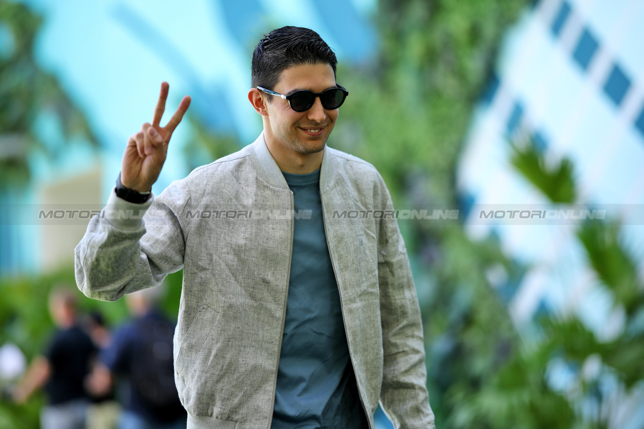 GP MIAMI, Esteban Ocon (FRA) Alpine F1 Team.

04.05.2023. Formula 1 World Championship, Rd 5, Miami Grand Prix, Miami, Florida, USA, Preparation Day.

 - www.xpbimages.com, EMail: requests@xpbimages.com ¬© Copyright: Gilbert / XPB Images