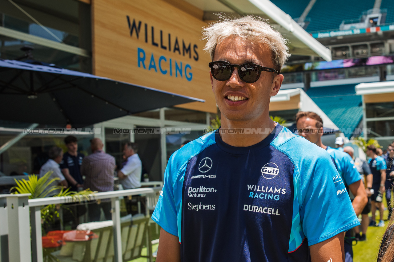 GP MIAMI, Alexander Albon (THA) Williams Racing.

04.05.2023. Formula 1 World Championship, Rd 5, Miami Grand Prix, Miami, Florida, USA, Preparation Day.

- www.xpbimages.com, EMail: requests@xpbimages.com ¬© Copyright: Bearne / XPB Images