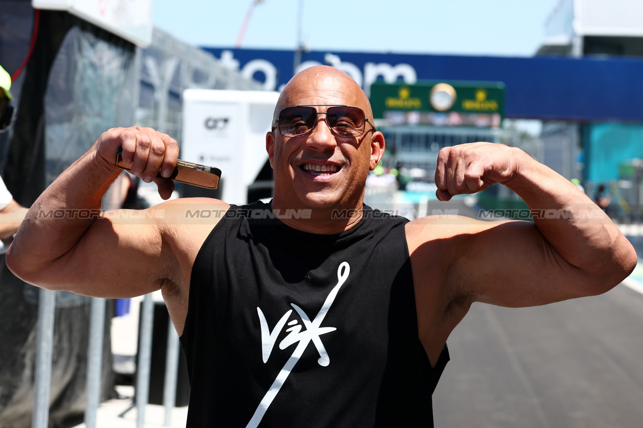 GP MIAMI, Vin Diesel (USA) Actor.

04.05.2023. Formula 1 World Championship, Rd 5, Miami Grand Prix, Miami, Florida, USA, Preparation Day.

 - www.xpbimages.com, EMail: requests@xpbimages.com ¬© Copyright: Coates / XPB Images